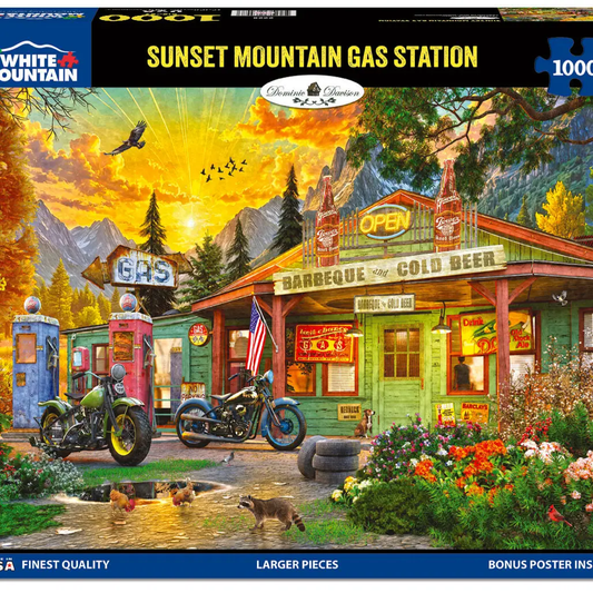 Sunset Mountain Gas Station 1000pc