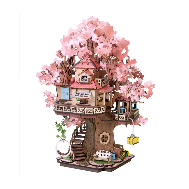 3D Wooden Model: Sakura Tree House