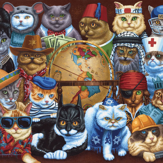 Dowdle: Cats Around the World Personal Puzzle 210pc