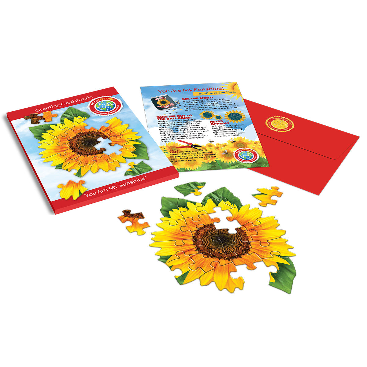 Sunflower Greeting Card Jigsaw Puzzle