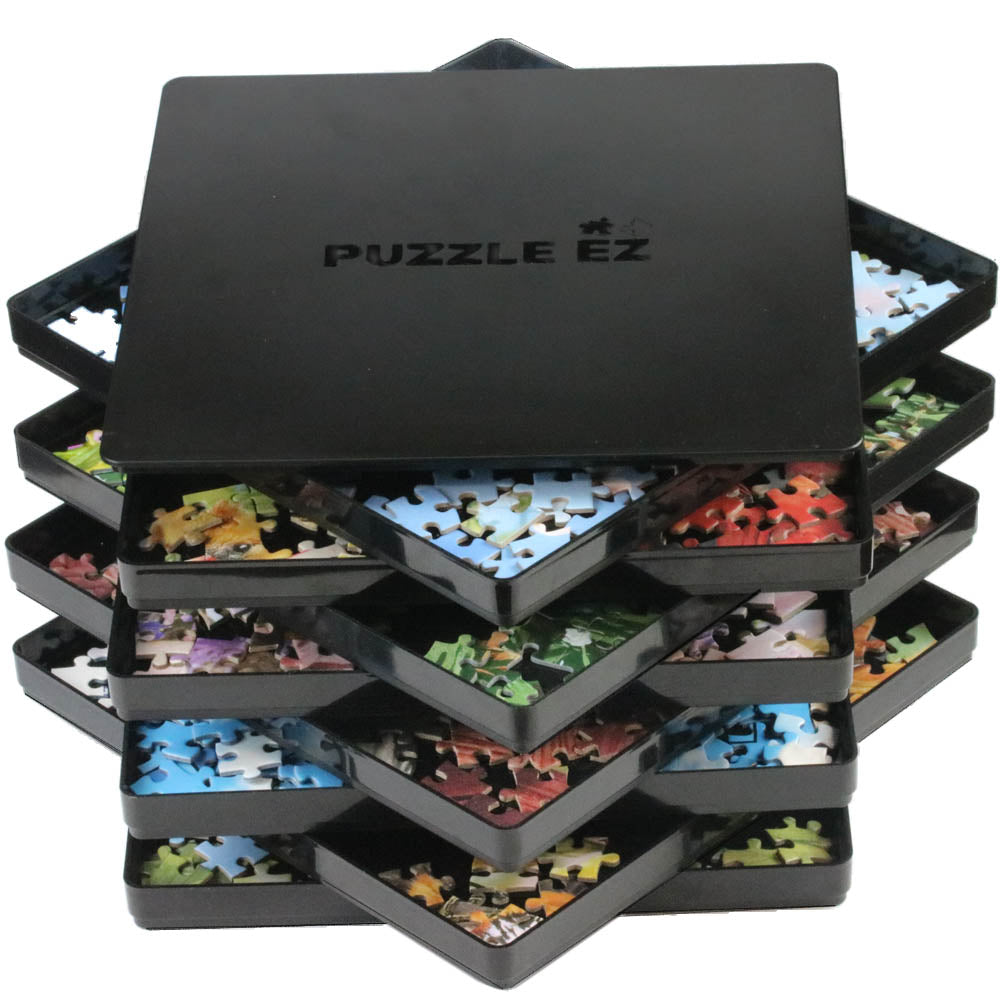 Stackable Sorting Trays with Lid 8-pack for 1500 pieces