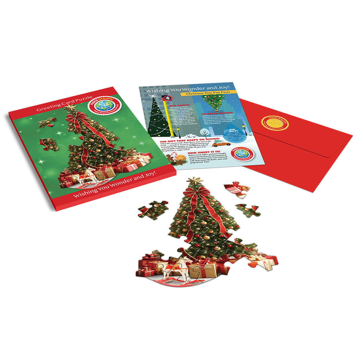 Christmas Tree Greeting Card Jigsaw Puzzle