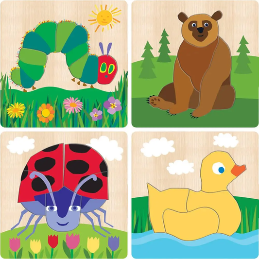 Eric Carle Chunky Wood Puzzles 4-pack