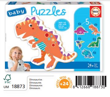 Dinosaur Baby Puzzle 5x1pc