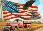 Waving Flag USA 1000pc