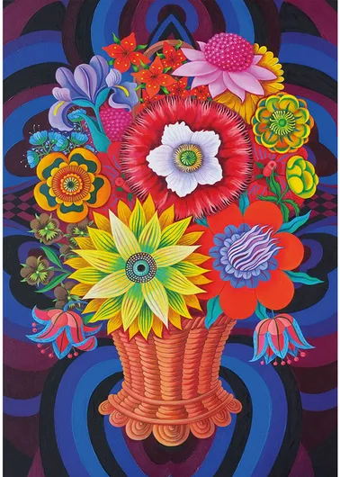 Bright Blooms Mini - Blooms in a Basket 80pc