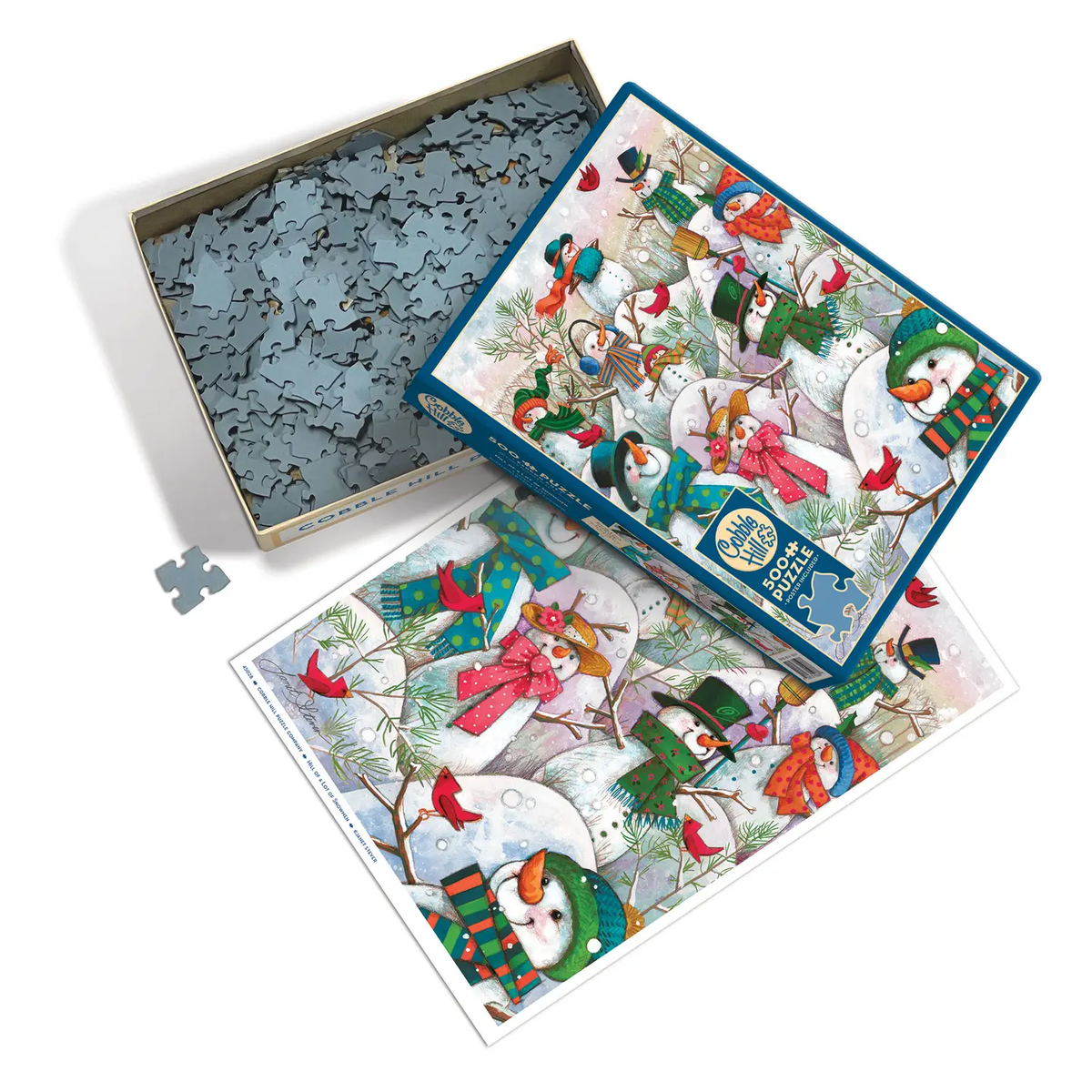 Hill of a Lot of Snowmen 500pc