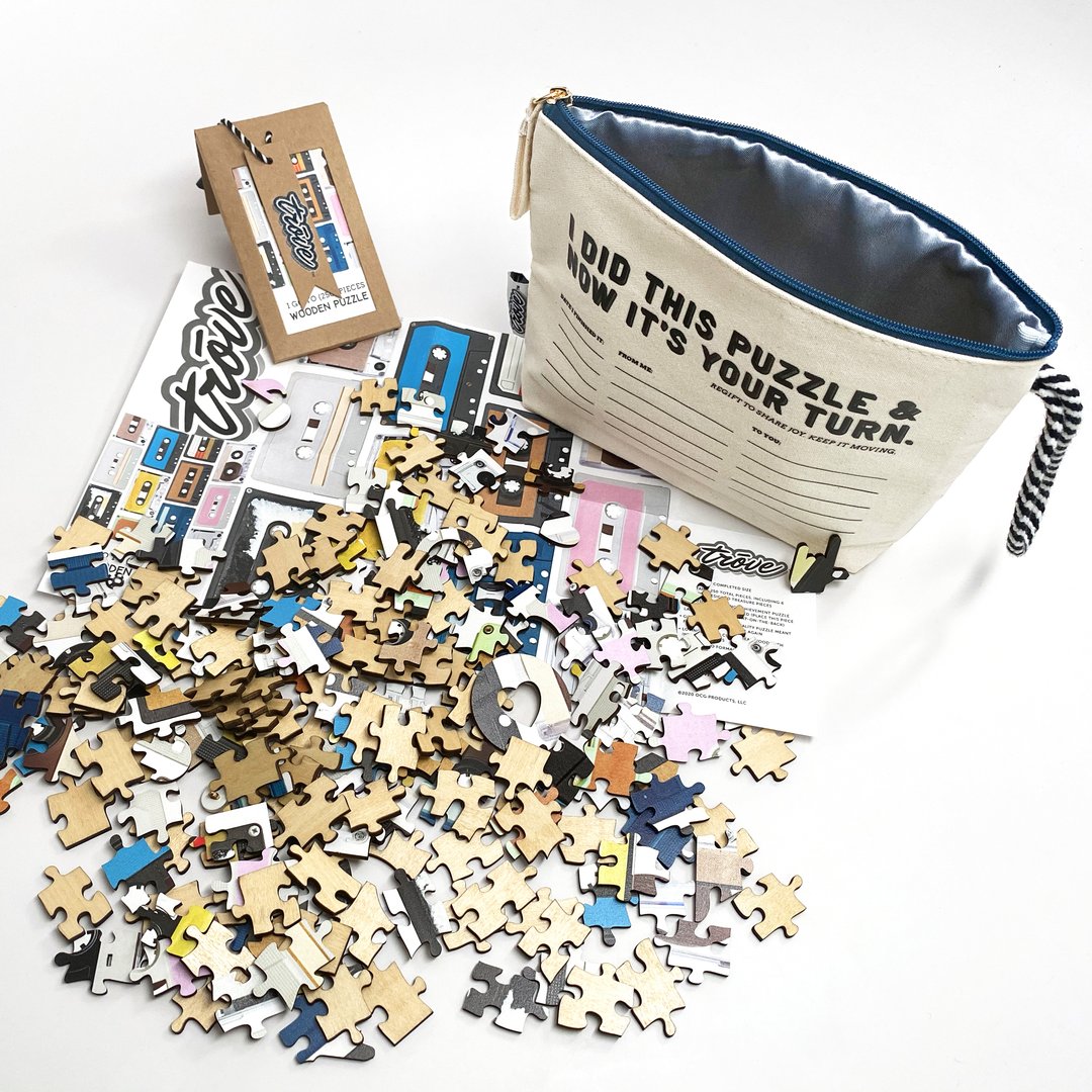 Wooden Puzzle in Pouch: Mix Tape 250pc