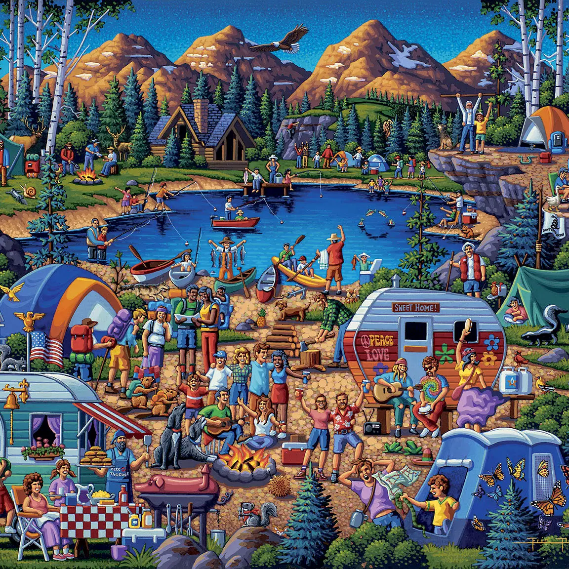 Dowdle: Camping Adventure Personal Puzzle 210pc
