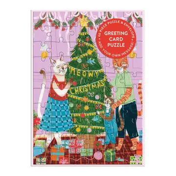 Meowy Christmas Greeting Card 60pc