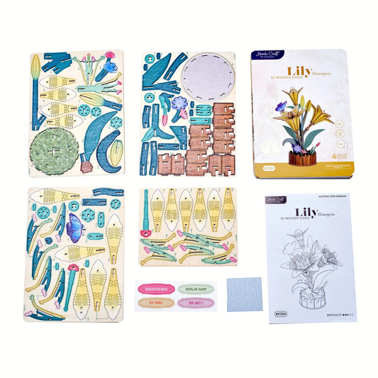 Wooden Flower: Lily Bloom Set
