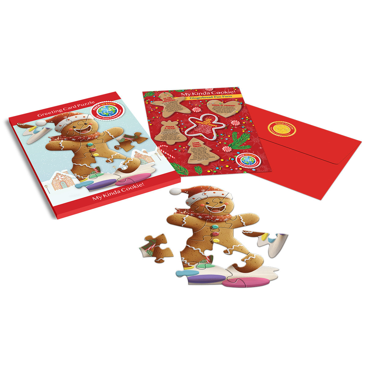 Gingerbread Man Greeting Card Jigsaw Puzzle