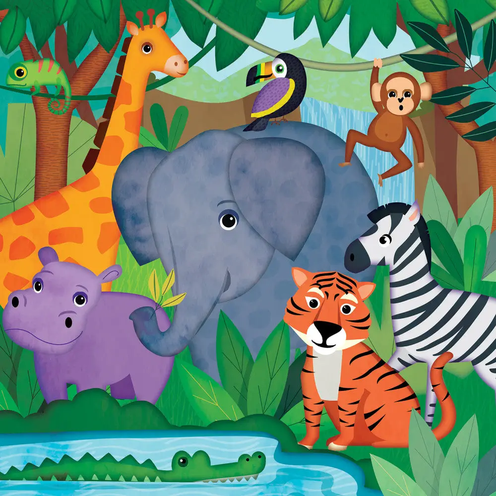 Space Savers: Safari Children's Puzzle 48pc