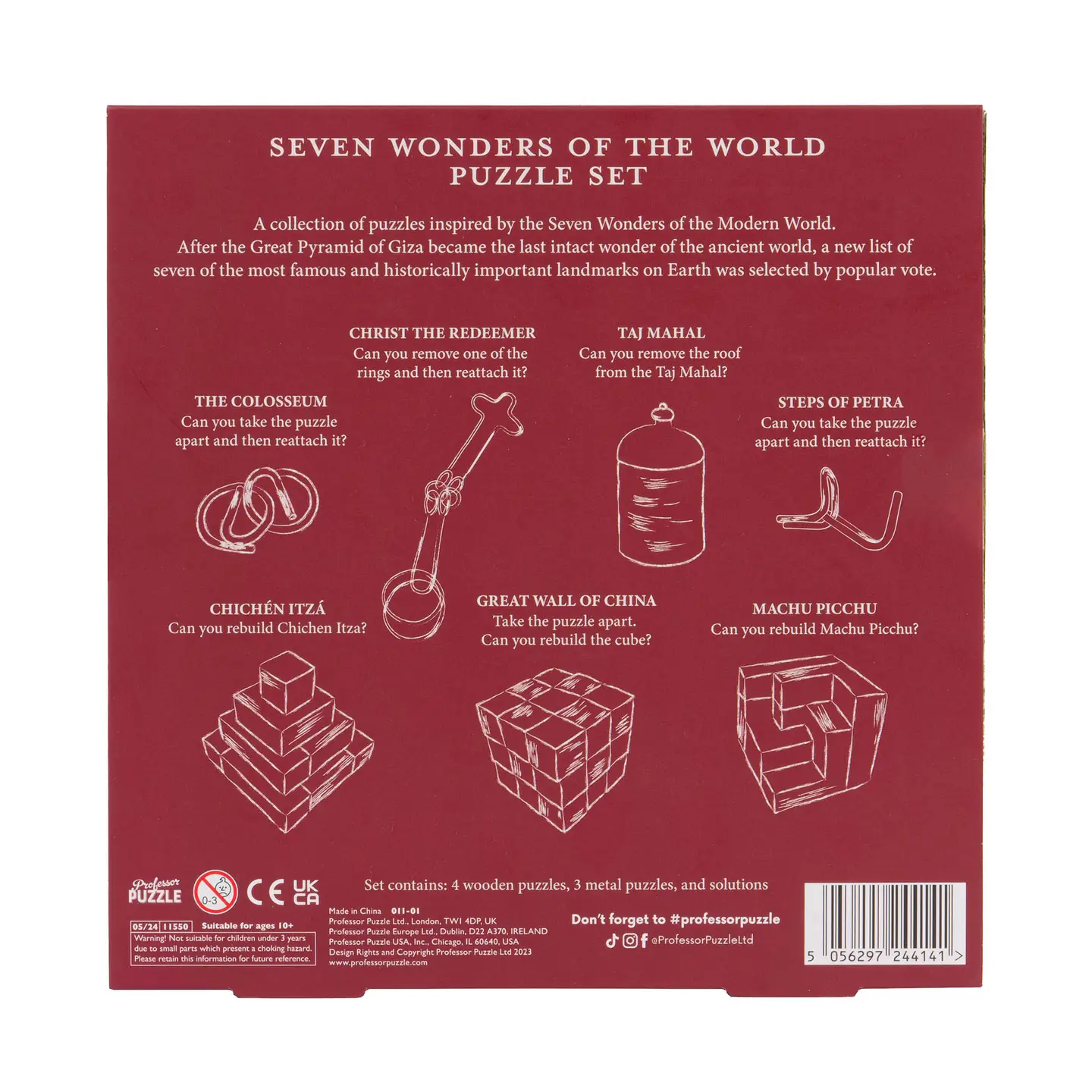 Seven Wonders of the World Set of 7 Brainteasers