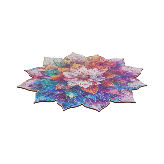 Mystic Mandala Flower Wood Puzzle 200pc