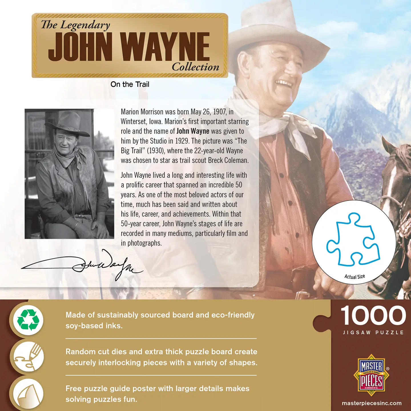 John Wayne Collection - On the Trail Panoramic 1000pc