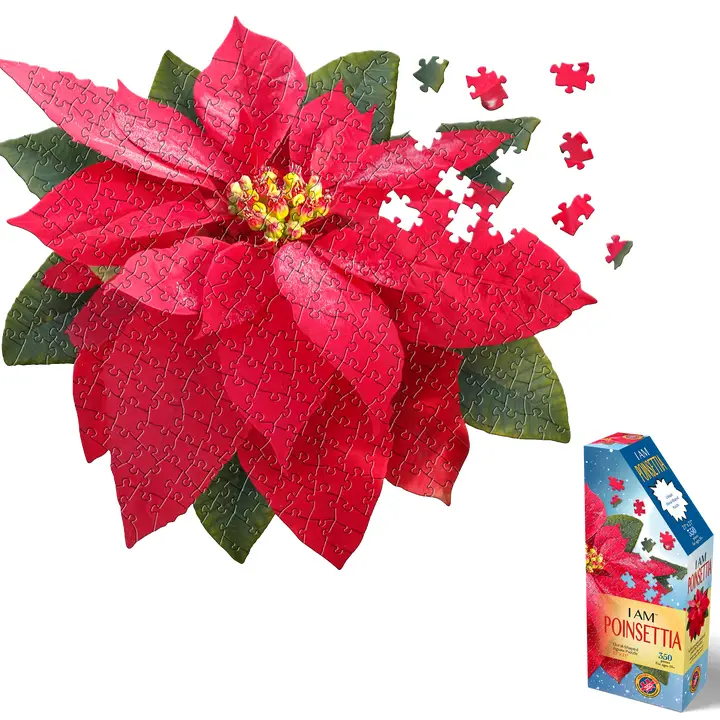 I AM Poinsettia - Shaped 350pc