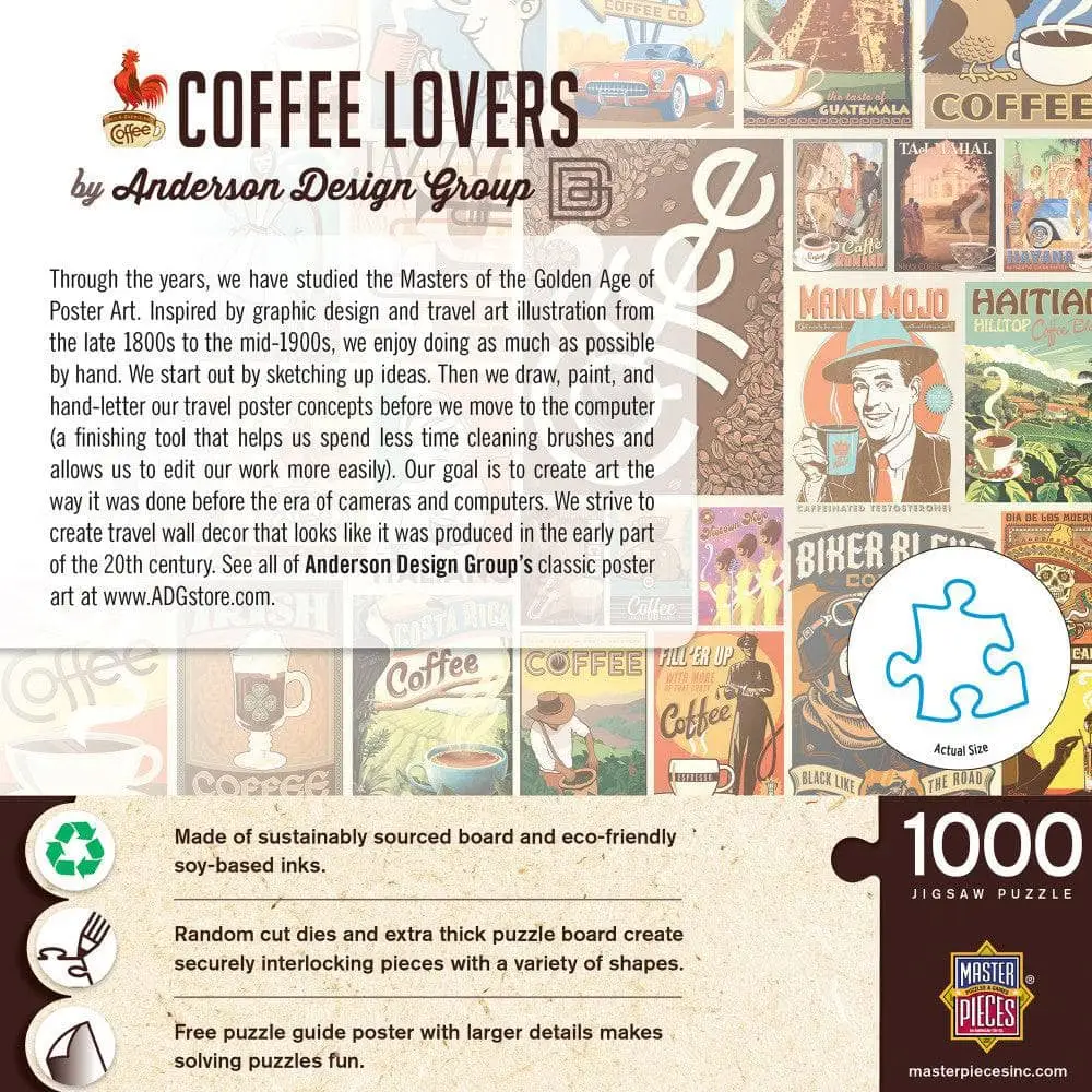 Vintage Posters: Coffee Lovers 1000pc