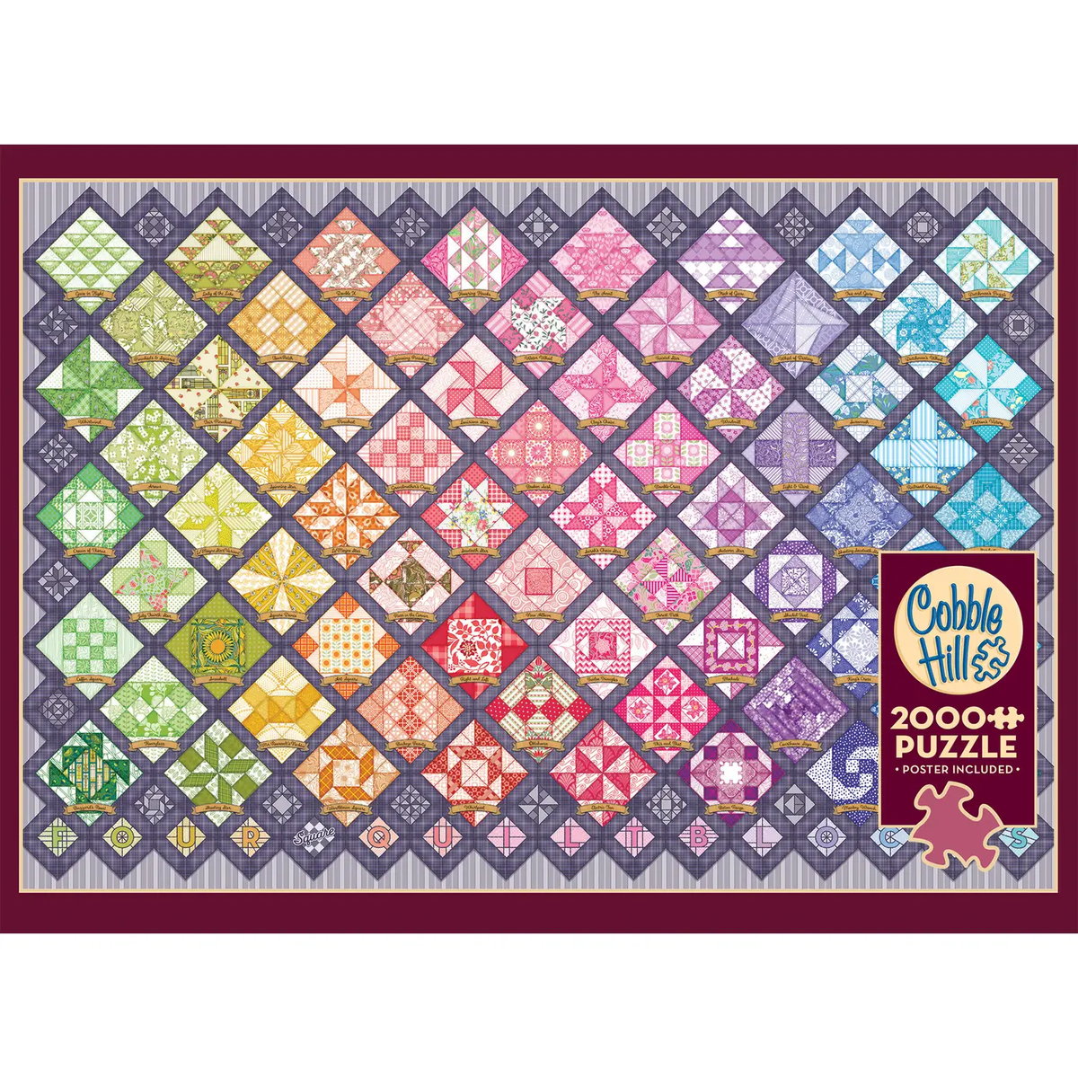 Four Square Quilt Blocks 2000pc