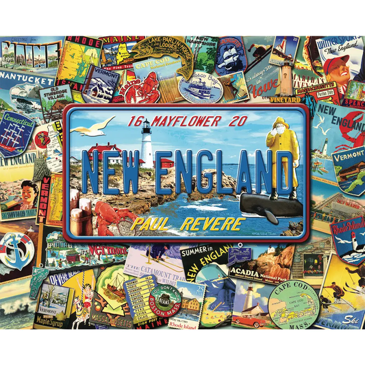New England 1000 Piece Puzzle By Kate Ward Thacker 1000pc