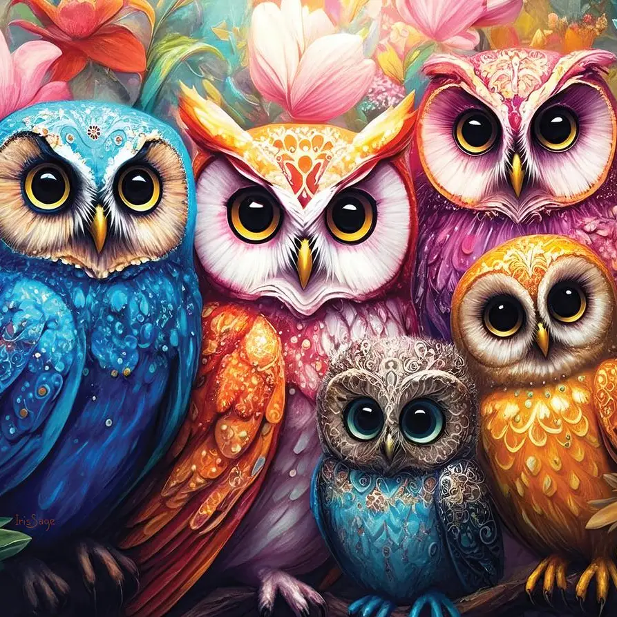Whimsical Owls 1000pc