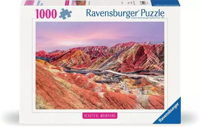 Beautiful Mountains: Rainbow Mountains, China 1000pc