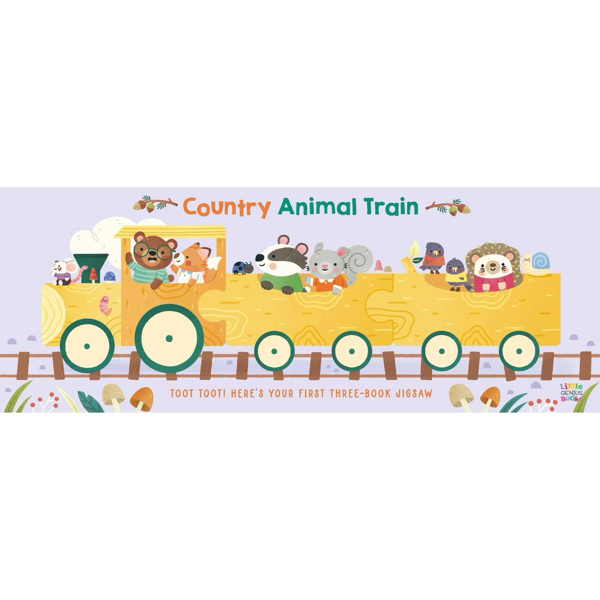 Animal Train Country Jigsaw Book
