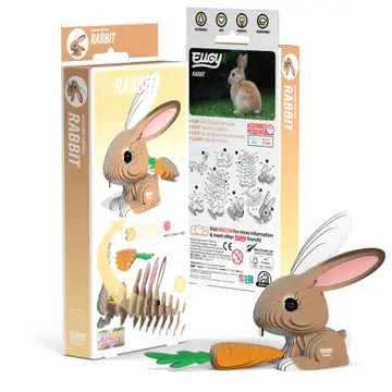 Eugy 3D Wood Puzzle: Rabbit