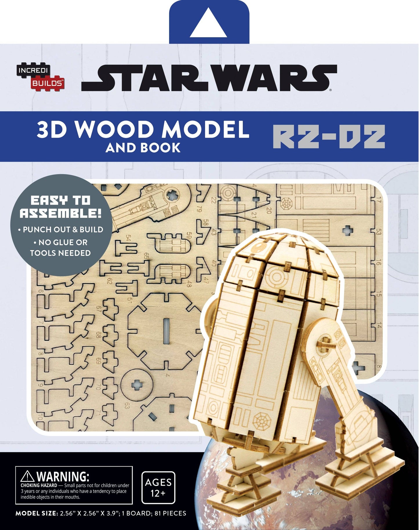 Star Wars: R2-D2 3D Wood Model and Book