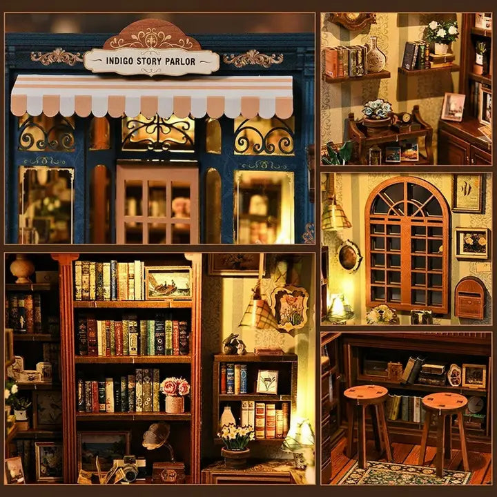 Miniature House Kit: Indigo Story Parlor