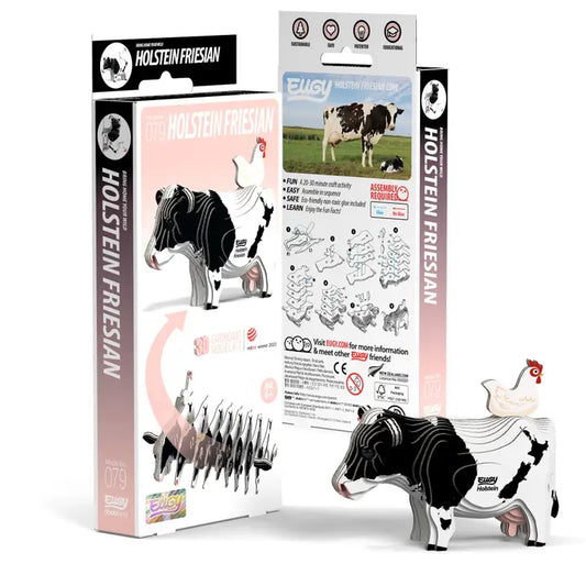 Eugy 3D Wood Puzzle: Holstein Cow