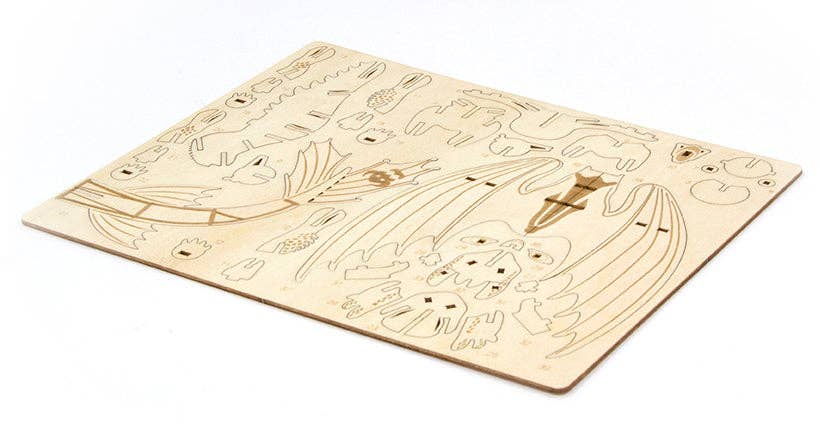 DreamWorks Dragons Book and 3D Wood Model
