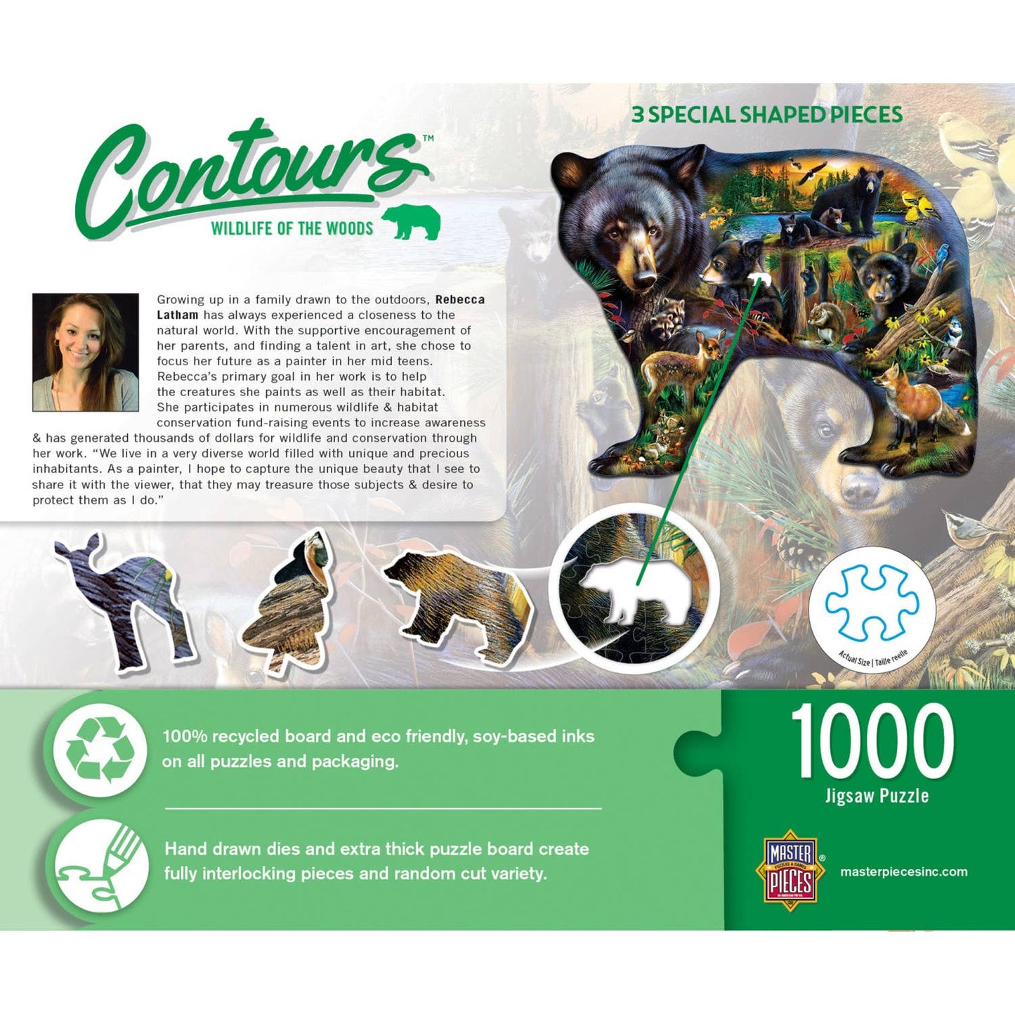 Wildlife of the Woods Bear Shaped 1000pc