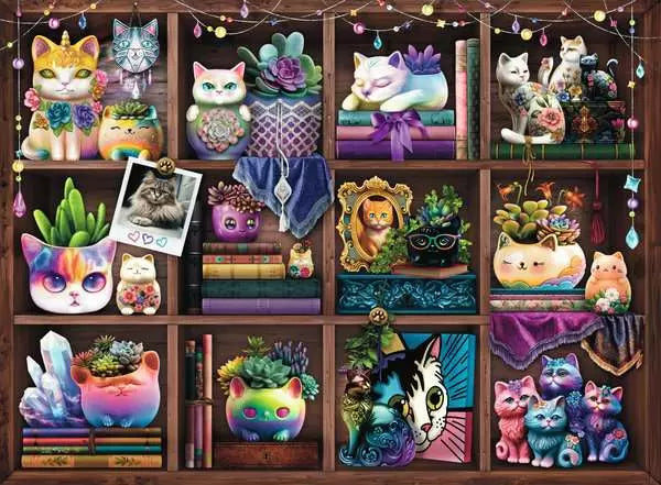 Cubby Cats and Succulents 500pc