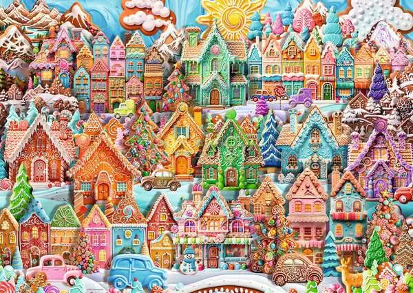 Christmas Cookie Village 1000pc