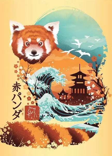 Cat Warrior, Red Panda & Dragon Mini Puzzle Set 3x 100pc