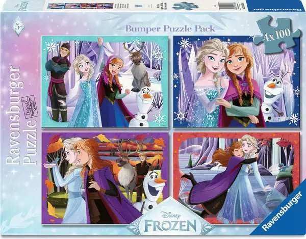 Disney Frozen Bumper Puzzle Pack 4x100pc