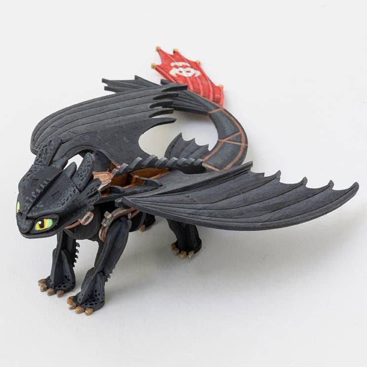 DreamWorks Dragons Book and 3D Wood Model