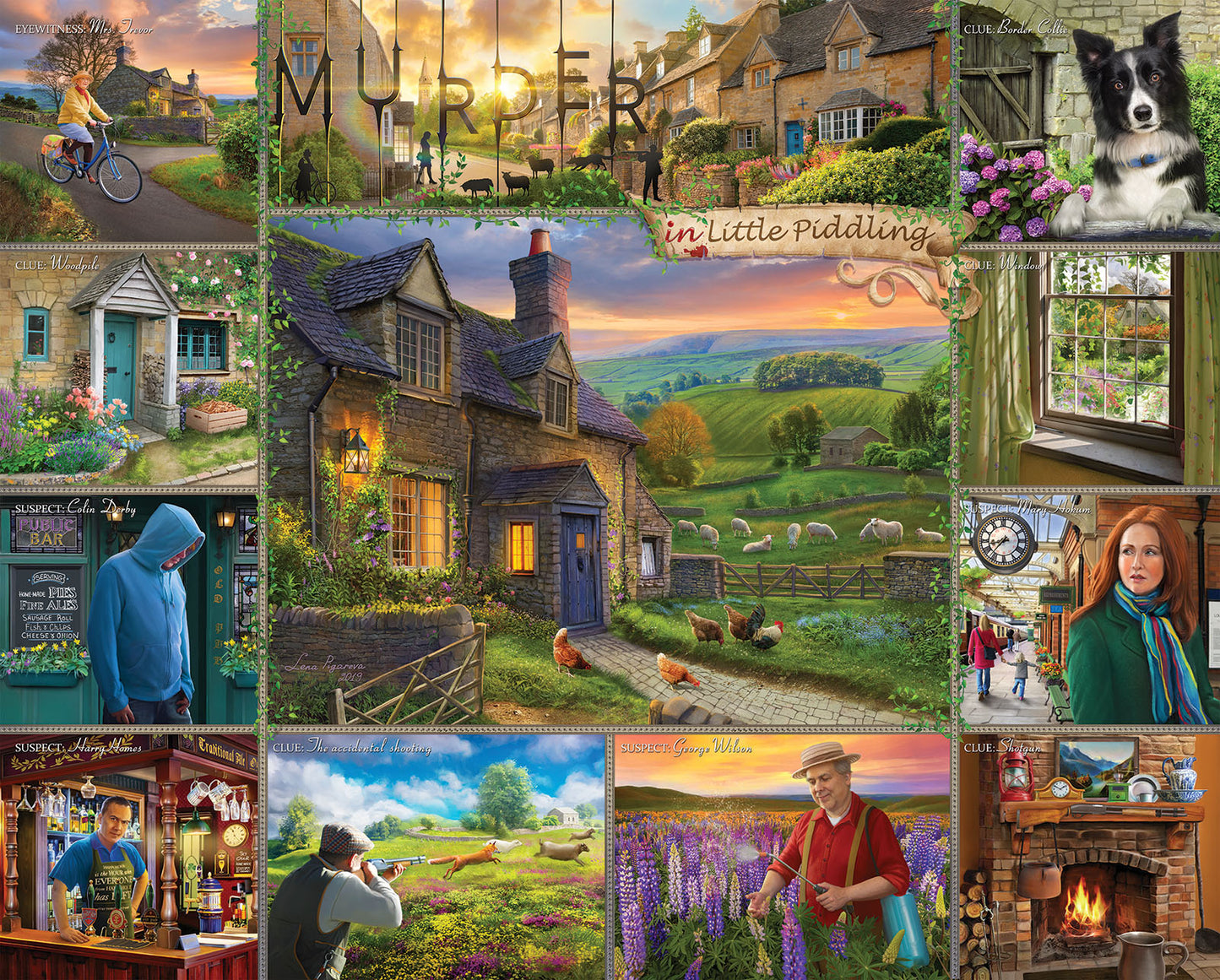 Murder in Little Piddling 1000pc