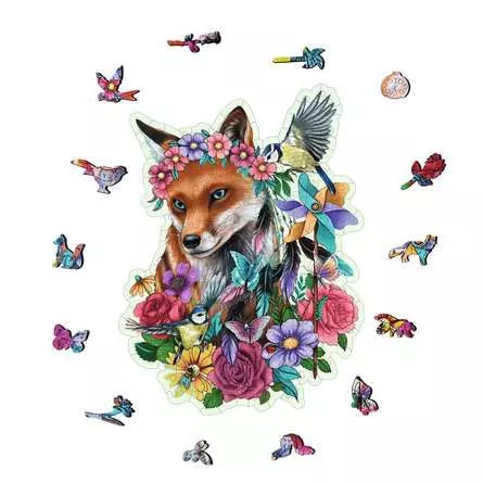 Colorful Fox Wood Puzzle 150pc