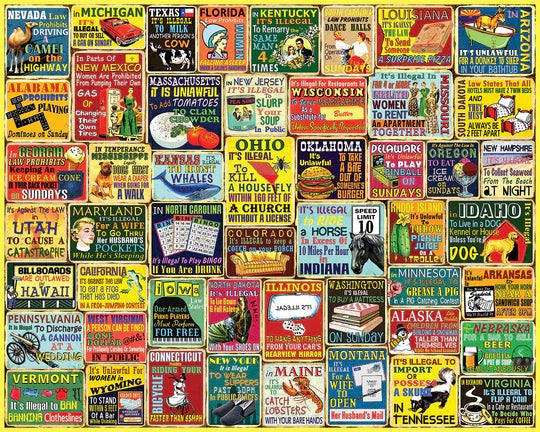 Crazy State Laws 1000pc
