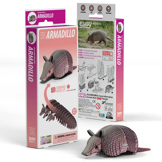 Eugy 3D Wood Puzzle: Armadillo
