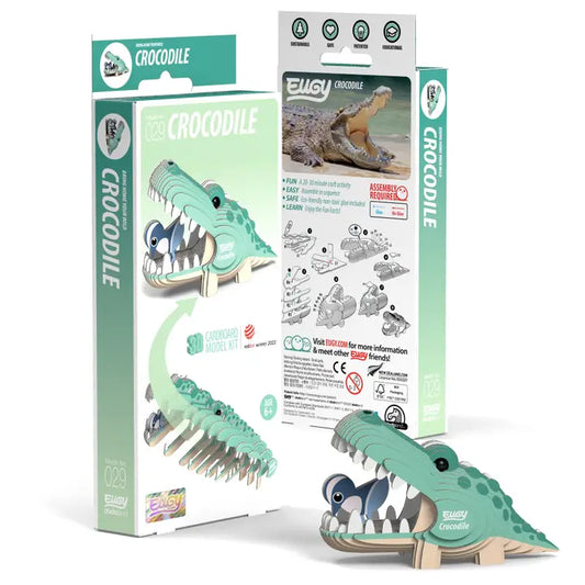 Eugy 3D Wood Puzzle: Crocodile