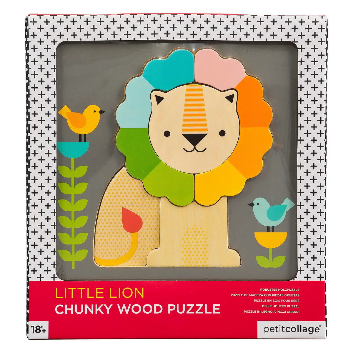 Little Lion Chunky Wood Puzzle 5pc