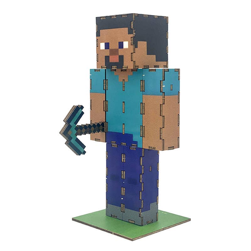 Minecraft: Steve 3D Wood Model Kit