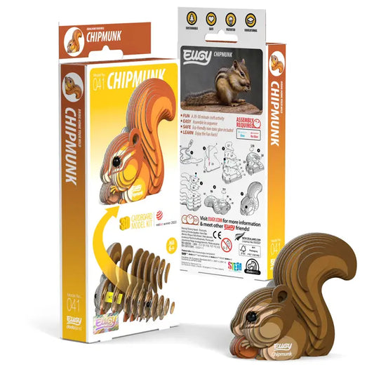 Eugy 3D Wood Puzzle: Chipmunk