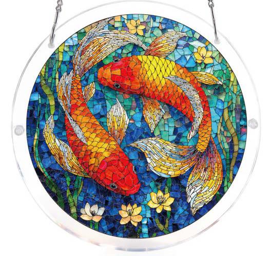 Acrylic Suncatcher Jigsaw Large: Koi Dream Pond 83pc