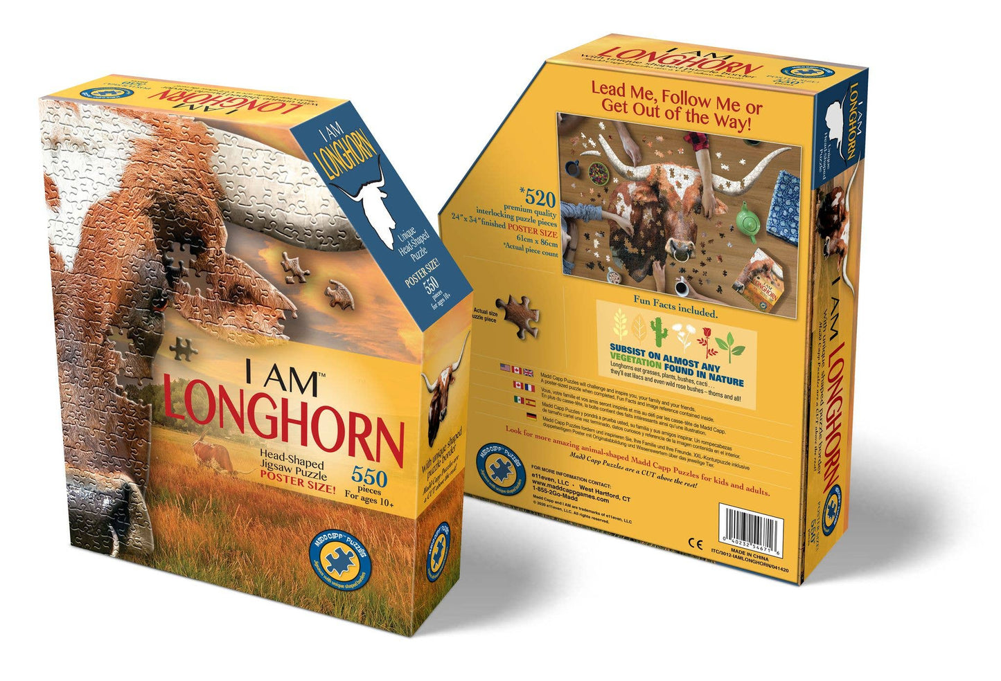 I AM Longhorn - Shaped 550pc