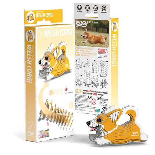 Eugy 3D Wood Puzzle: Welsh Corgi