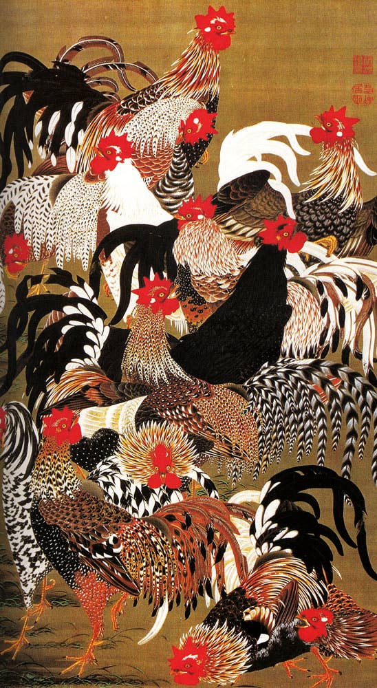 ROOSTERS AND HENS Wooden Art Puzzle 150pc